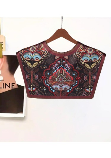Walkenzo Bohem Stil Etnik Desenli Kadın Omuz Şalı Çok Renkli