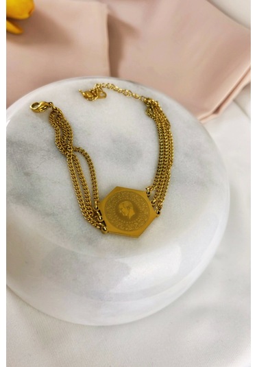 Çelik Çeyrekli Bileklik Çok Renkli