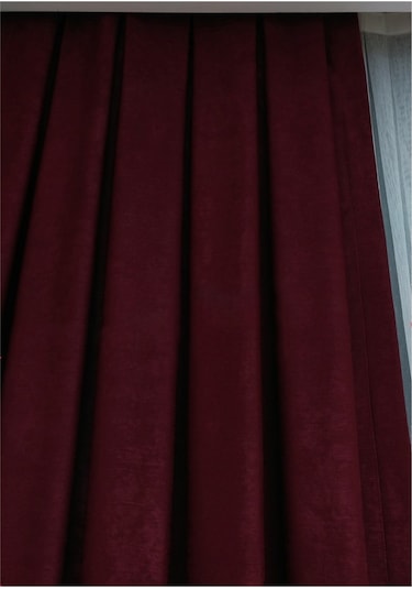 Evdepo Home Deniz Soft Pileli Fon Perde Bordo (446544119) Bordo