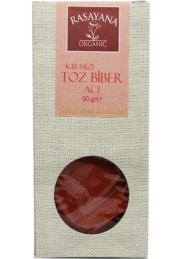 Rasayana Organik Kırmızı Toz Biber Acı 50 G