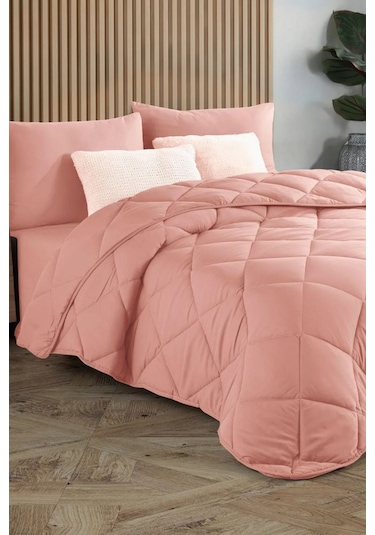 Formeya Pudra Soft Silikon Yorgan Çift Kişilik 195 215 Pudra