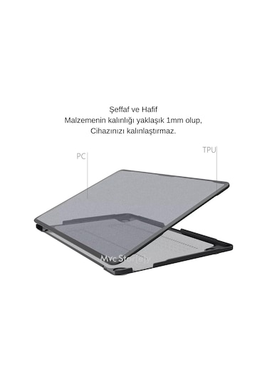 Macbook Air Kılıf 15.3 İnç M2-m3-m4, Tpu Outdoor Air 15 A2941 A3114 A3241 İle Uyumlu Siyah