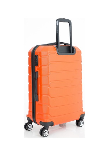 Las Vegas Polo Club Abs Kabin Orta Büyük Ve Makyaj Boy 4'lü Travel Valiz Bavul Seti Turuncu