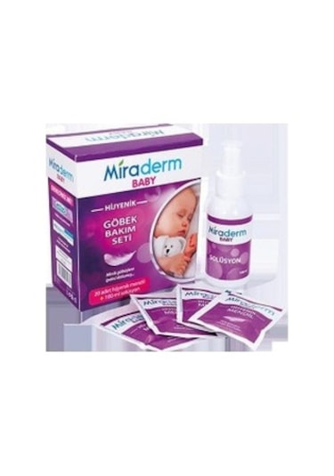 Miraderm Baby Hijyenik Göbek Bakım Mendili 20 Adet