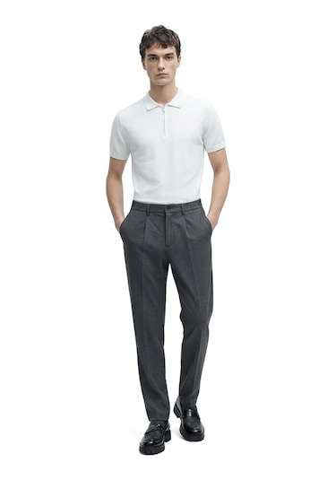 Regular Fit Yüksek Bel Erkek Kumaş Pantolon Gabriel Füme