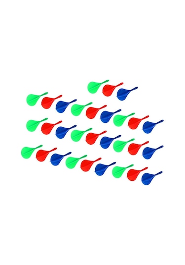 Homyl 30 Parça Çok Renkli Dart Şaft Uçuş Kombo Seti Balon Şekilli