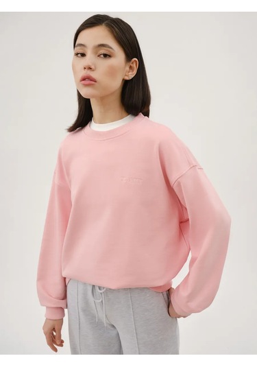 Modıs Oversize Baskılı Sweatshirt İçi Polar Olmayan 431045267 Pembe