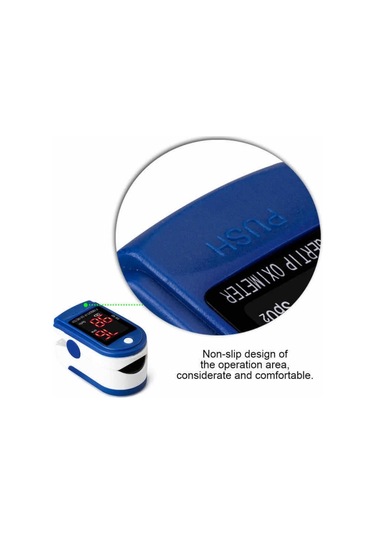 Sones Hassas Parmak Nabız Oksimetresi Kan Oksijen Monitörü Mavi