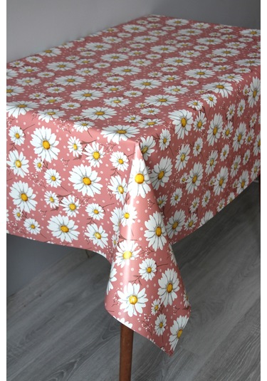 Elyaf Silinebilir Pvc Muşamba Masa Örtüsü 1754-1 Minipapatya Pembe