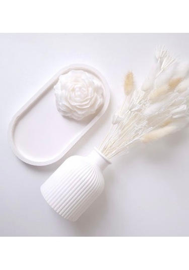 Bernami Vazo Pinterest Dekoratif Tabak Vazo Şakayık Mum Seti Beyaz Set Diğer