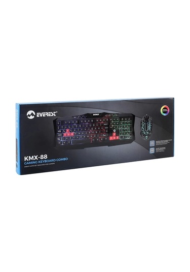 Kmx-88 Usb Kablolu Siyah Gaming Q Klavye+ Mouse Set
