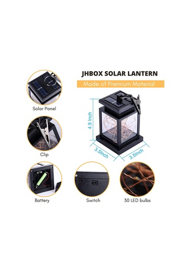 Paket Güneş Feneri Açık Hava Su Geçirmez Asılı Güneş Işıkları Açık Hava 30 Led, Açık Hava Fenerleri Güneş Enerjili Veranda Dekoru, Bahçe Dekoru, Kamp Dekoru, Bahçe S