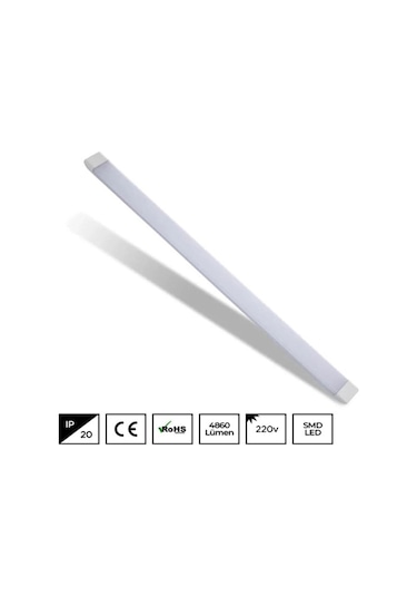 Şanled Şan Led 62 Watt 120 Cm Yatay Led Bant Armatür-trafolu Beyaz Işık1 Adettir Şeffaf