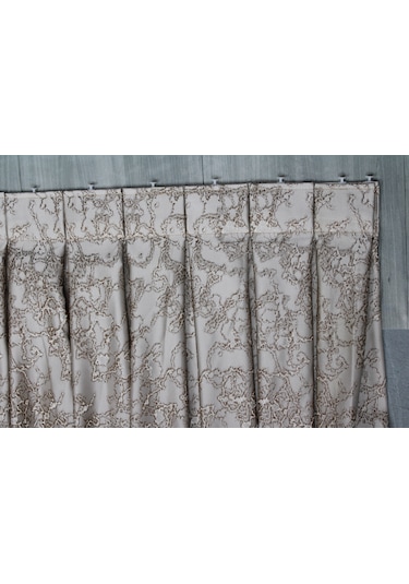 Jakar Fonluk Sahil Desen 1/3 Sıklık Korniş İçin Tek Kanat Kahverengi