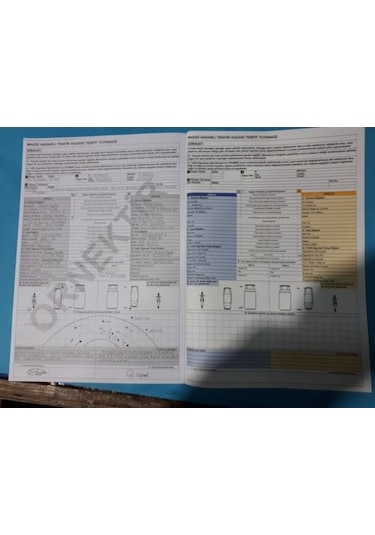 Kaza Tutanağı 3 Yaprak Örnk Sayfa Ve 2 Nüsha Tutanak 20 Adetli Pk