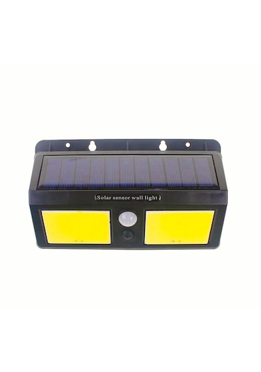 Sensörlü Solar Led Çiftli Duvar Tipi Aplik Led Su Geçirmez 96cob