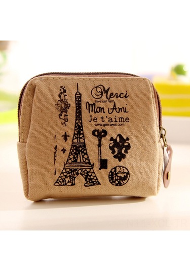 Konesam Kahverengi Kumaş Para Çantası - Hafif, Taşınması Kolay, Dış Etkinlikler İçin Uygun, Logo Özel Tasarım Çok Renkli