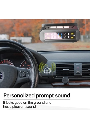 Boatshop1 Ynf Solar Kablosuz Lastik Basınç Monitörü Siyah 4 Sensörlü Gerçek Zamanlı Ekran Suv Mpv Sedan Gm 2025