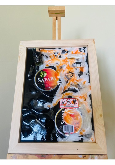 Epoksi Tablo Safari Kırık Şişe Sanatı