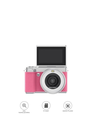 Torima CMR45 Dijital Mini Fotoğraf Video Kamera Pembe