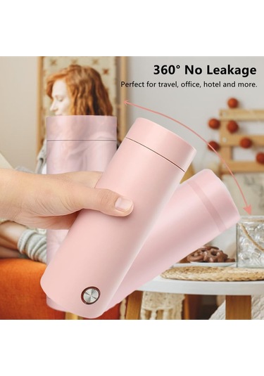 400 Ml Taşınabilir Elektrikli Seyahat Su Isıtıcısı, Çay, Kahve, Süt Ve Paslanmaz Çelik Su Isıtıcısı İçin 3'ü 1 Arada Elektrikli Isıtma Kupası Diğer