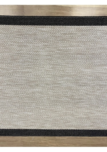 Hoom Rugs 1147 Bej Siyah Sisal Plus Jüt Halı Bej Siyah
