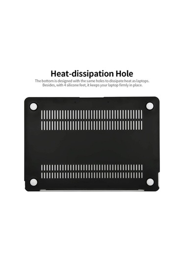 Didadodo Mat Yüzeyli Macbook Uyumlu Air 13'' 2018-2020 İçin Isı Dağıtımlı Dayanıklı Sert Kılıf Kapaklı Kılıf, Küçük Boyutlu Tasarım Kapaklı Kılıf