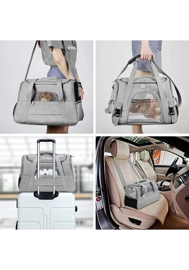 Taşınabilir Evcil Hayvan Çantası Nefes Alabilen Kedi Çantası Mavi