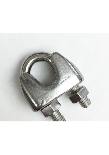 Paslanmaz Krom Klemens. Halat Klemensi. 8mm