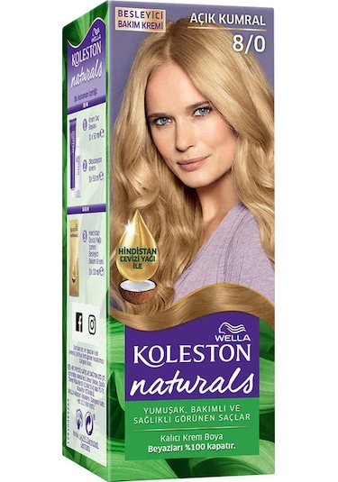 Koleston Naturals Boya 8/0 Açık Kumral