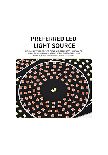 Xuweiwei Set Of 2 Usb İle Çalışan Kırmızı Ve Beyaz Led Araç Işıkları Şeytan Göz Dekoratif Aydınlatma