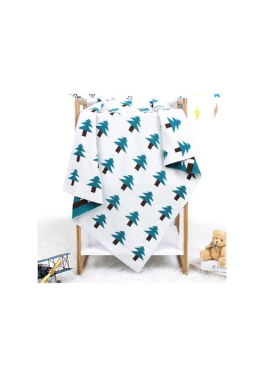 Sones Bebek Örgü Noel Ağacı Kucaklama Battaniyesi Şal Örtüsü Beyaz