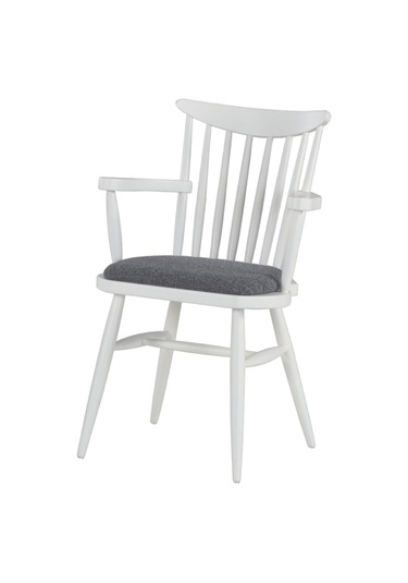 Cotswold Ahşap Kolçaklı Sandalye Beyaz - Gri