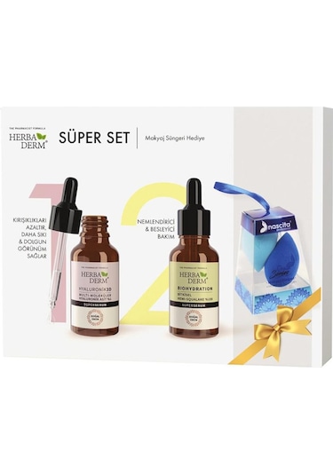 Herbaderm Super Set 4 + Makyaj Süngeri