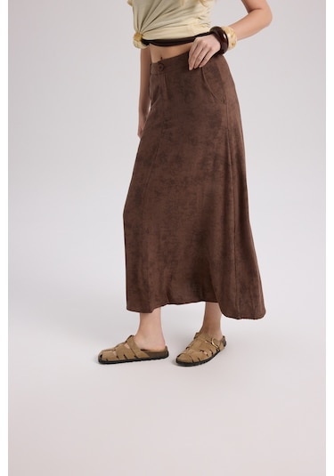 Mai Collection Mai Studios Co. Garias Cepli Uzun Batik Desenli Kahve Etek Kahve