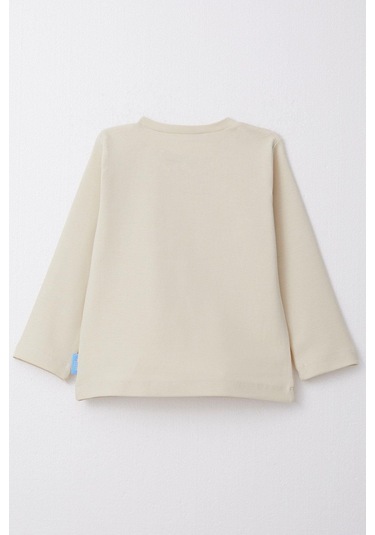 Breeze Erkek Çocuk Uzun Kollu Tişört Basic 1-4 Yaş, Krem-krem Krem