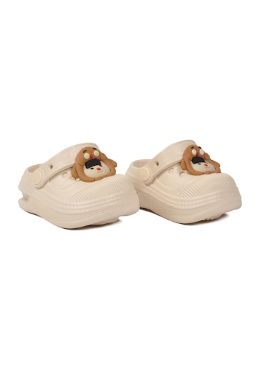Walkway Ekru Eva Hafif Esnek Unisex Çocuk Sabo Terlik 2316 B-p
