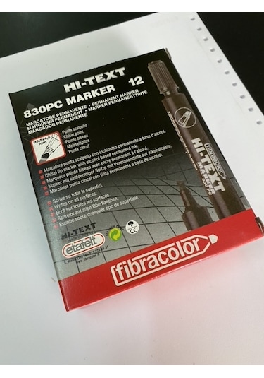 HI-TEXT 830PC MARKER KALEM 12Lİ KUTU Siyah