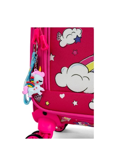 Çocuk Karakterli 4 Tekerlekli Valiz, Eğlenceli Seyahat Arkadaşı - Unicorn Unicorn