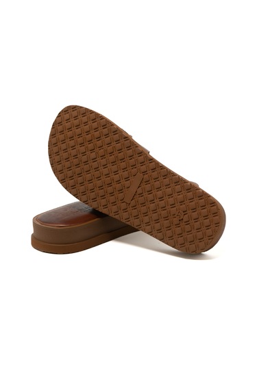 148 Brown Terlik Kadın 26215 Myconian 2025 Greek Sandal