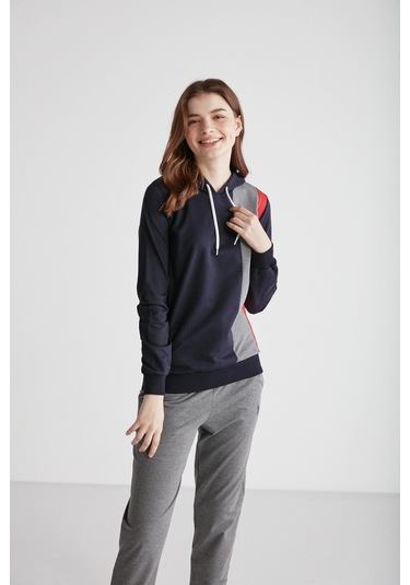 U.s Polo Assn. 16940 Kadın Kapşonlu Pijama Takımı 001