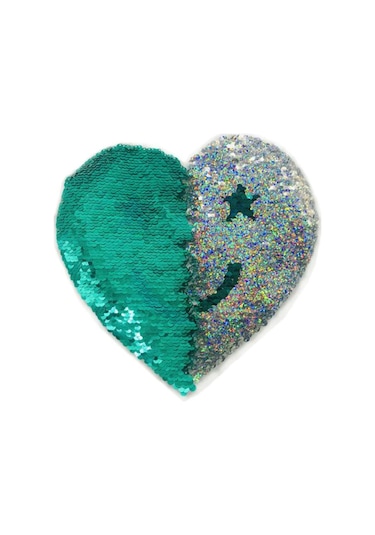 Suntek Aşk Kalbi - Aplike Renk Değiştiren Yama Üzerine Payet Dikmek Nakışlı El Sanatları