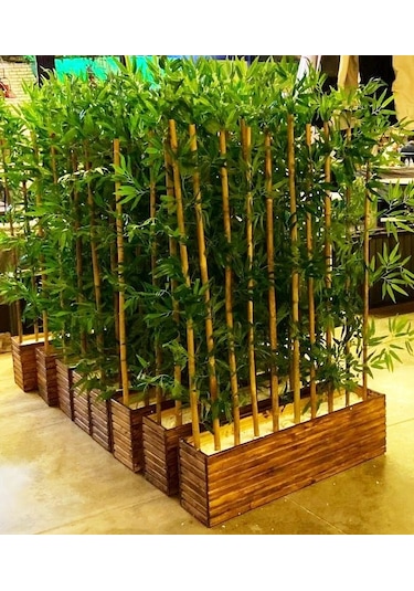 Yapay Bambu Ağaç Ağacı 1 Metre Boy Çam Ağacı Lambiri Saksıda