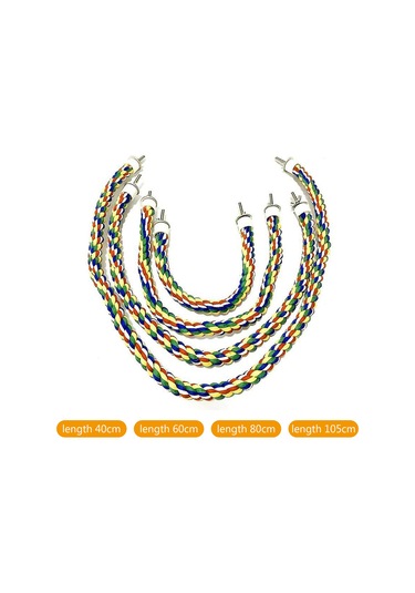 Vkemall Kuş İçi Kumaş Telleri Tırmanma Oyuncakları, İyi İçimli Kuşlar İçin Dayanıklı Ve Sağlıklı Kuru Tellerle Yapılmış, Kolay Kurulumlu Ve Çeşitli Boyutlarda Seçenekler 80cm