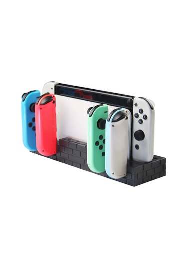 Sw488 Nintendo Oyun Kartları Depolama Hızlı Şarj Dock İstasyonu Siyah