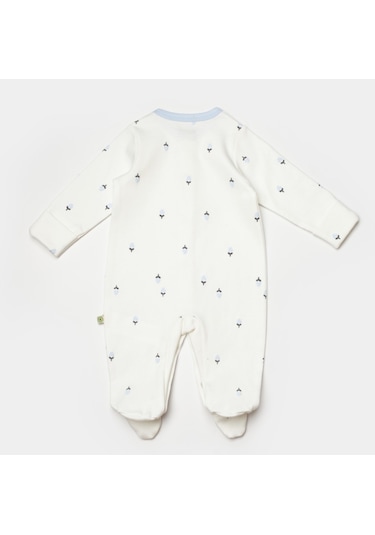 Biorganic Love Floral Yenidoğan Bebek Tulum 60791 Ekru