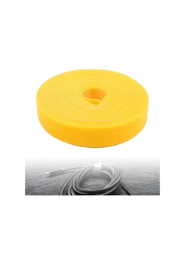 Homyl Kablo Bağları Tutucu Kordon Sarıcı Okul Ve Ev Sarı