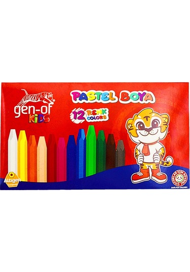 Gen-of Karton Kutu Pastel Boya 12 Renk Gen-6120