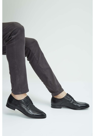 Tamer Tanca Erkek Hakiki Deri Siyah Deri Casual Ayakkabı 183 27302 Erk Ayk Sk23/24 Sıyah Dr Siyah