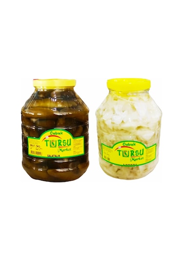 Turşu Market Çubuk Salatalık Turşusu 5 L + Lahana 5 L